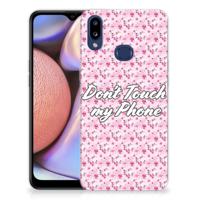 Samsung Galaxy A10s Silicone-hoesje Flowers Pink DTMP