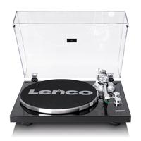 Lenco LBT-215BK Draaitafel met Bluetooth® en een metalen platenbord, toonarm en contragewicht, exclusieve piano black kleur