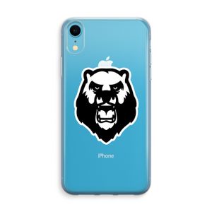 Angry Bear (white): iPhone XR Transparant Hoesje