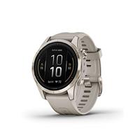 Garmin epix Pro (Gen 2) Sapphire Edition, 42 mm, hoogwaardige smartwatch, geavanceerde trainingstechnologie, ingebouwde zaklamp, lichtzand