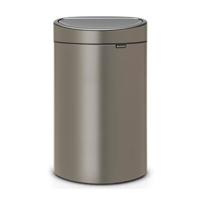 Brabantia 114908 vuilnisbak 40 l Overige Kunststof, Roestvrijstaal Platina