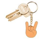 Doiy sleutelhanger rock emoji junior 13 cm metaal oranje