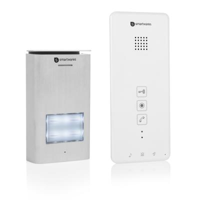 Smartwares DIC-21112 Complete set voor Deurintercom 2-draads Eengezinswoning Zilver, Wit