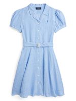 Ralph Lauren Kids robe-chemise en coton à carreaux vichy - Bleu - thumbnail