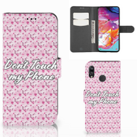 Samsung Galaxy A70 Portemonnee Hoesje Flowers Pink DTMP