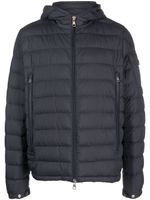 Moncler veste matelassée à patch logo - Bleu