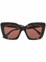 Gucci Eyewear lunettes de soleil à monture oversize - Marron - thumbnail