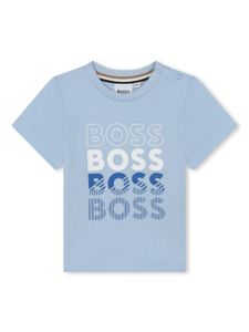 BOSS Kidswear t-shirt en coton à logo imprimé - Bleu