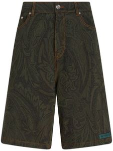 ETRO paisley-print bermuda shorts - Vert