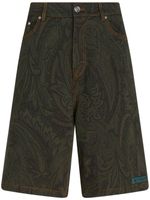 ETRO paisley-print bermuda shorts - Vert