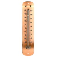 RVS buiten thermometer koperkleurig 30 cm - thumbnail