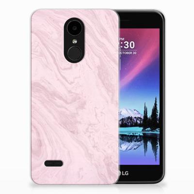 LG K4 (2017) TPU Siliconen Hoesje Marble Pink - Origineel Cadeau Vriendin LG K4 (2017) TPU Siliconen Hoesje Marble Pink - Origineel Cadeau Vriendin