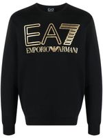 Ea7 Emporio Armani sweat en coton à logo imprimé - Noir