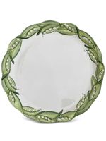 Les-Ottomans assiette de présentation en céramique Lily Of The Valley (32 cm) - Blanc