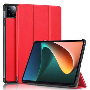 Xiaomi Pad 6/Pad 6 Pro Tri-Fold Series Smart Folio Hoesje - Rood