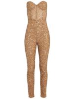 Retrofete Jumpsuit verfraaid met pailletten - Goud
