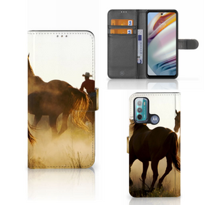 Motorola Moto G60 Telefoonhoesje met Pasjes Design Cowboy