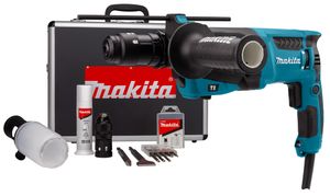 Makita HR2631FTX4 | Combihamer 230V | Incl. 5-delige boor- en beitelset | In koffer