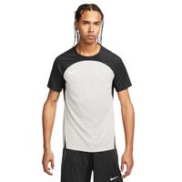 Nike Dri-Fit Strike III Voetbalshirt Grijs Zwart Wit - thumbnail