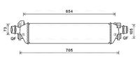 Intercooler, inlaatluchtkoeler OLA4664