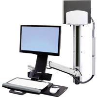 Ergotron StyleView Sit-Stand Combo System Monitor-wandbeugel 1-voudig 25,4 cm (10) - 61,0 cm (24) Aluminium (gepolijst) In hoogte verstelbaar,