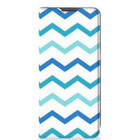 OnePlus 10 Pro Hoesje met Magneet Zigzag Blauw