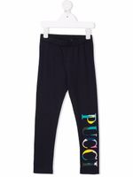 PUCCI Junior legging à logo imprimé - Bleu - thumbnail