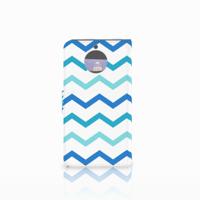 Motorola Moto G5S Plus Telefoon Hoesje Zigzag Blauw