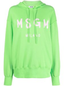 MSGM hoodie à logo imprimé - Vert