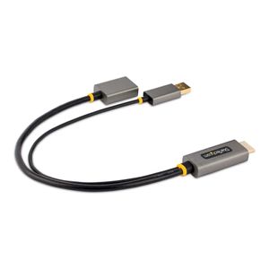 StarTech.com 30cm HDMI naar DisplayPort Adapter Kabel, Actieve 4K 60Hz HDMI 2.0 naar DP 1.2 Converter, HDR, USB Bus Powered, HDMI Bron naar DisplayPort Scherm voor Laptops/PC