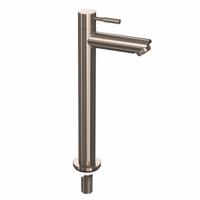 Toiletkraan Hoog Rond Koudwaterkraan Geborsteld Nikkel