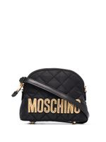 Moschino sac porté épaule matelassé à logo brodé - Noir - thumbnail