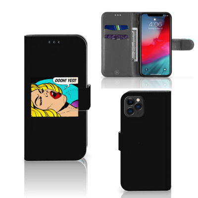 Apple iPhone 11 Pro Wallet Case met Pasjes Popart Oh Yes Apple iPhone 11 Pro Wallet Case met Pasjes Popart Oh Yes