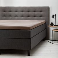 Hoeslaken Stretch - Topper - Taupe - 140x200 cm - Taupe - Fresh and Co - Dekbed-Discounter.nl - thumbnail