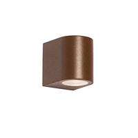 QAZQA - Moderne buiten wandlamp roestbruin kunststof ovaal - Baleno | Buitenverlichting - Kunststof Ovaal - GU10 Geschikt voor LED - Max. 1 x 5 Watt