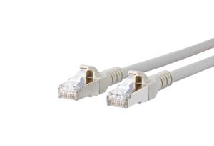 METZ CONNECT Patchkabel Cat.6A AWG 26, grijs, 1 m