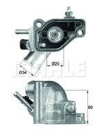 Thermostaat, koelvloeistof MAHLE, u.a. für Opel, Vauxhall, Saab, Skoda