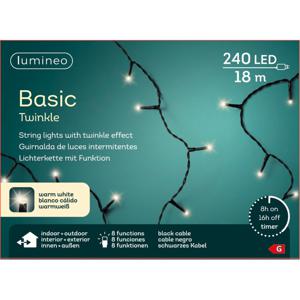 Lumineo kerstverlichting - 18 m - warm wit - 240 leds - kerstversiering