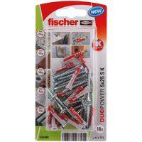 Fischer 534996 schroefanker & muurplug 18 stuk(s) Schroef- & plugset 25 mm - thumbnail