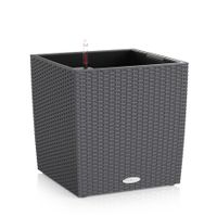 LECHUZA CUBE Cottage 30 All-in-One Set Binnen/buiten Plantenpot Vrijstaand Polypropyleen (PP) Grijs