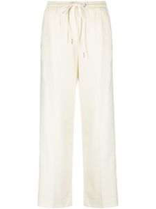 Moncler pantalon frangé à lien de resserrage - Blanc