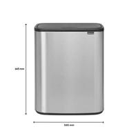 Brabantia Bo Touch Bin 60 Liter Vingerafdrukvrij - thumbnail