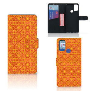 Alcatel 1S (2021) Telefoon Hoesje Batik Oranje