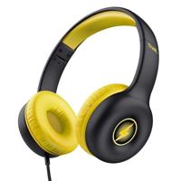 Trust Nouna Hoofdtelefoon met Kabel voor Kinderen 4-10 Jaar met Volumebegrenzing (85dB), On Ear Opvouwbare Headphones met In-line Microfoon en Stickers, Jack 3.5mm, voor Switch, Tablet, Muziek, Zwart