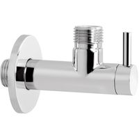 Hotbath Pal hoekstopkraan rond met filter 1/2" zwart chroom P2002BK