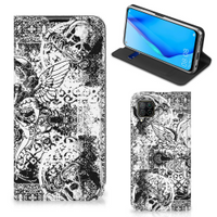 Mobiel BookCase Huawei P40 Lite Skulls Angel