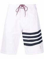 Thom Browne short de bain à 4 bandes signature - Blanc - thumbnail