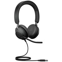 Jabra Evolve2 40 SE Headset Bedraad Hoofdband Oproepen/muziek USB Type-A Zwart - thumbnail