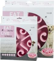 Eat Slow Live Longer Original Voerbak S/M - Ø20,5 cm - Anti schrokbak hond – Slowfeeder hond - Anti-slip – Geschikt voor kleine en middelgrote honden - Roze