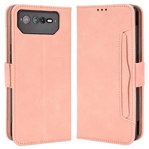 Cardholder Series Asus ROG Phone 6/6 Pro Portemonnee Hoesje - Roze